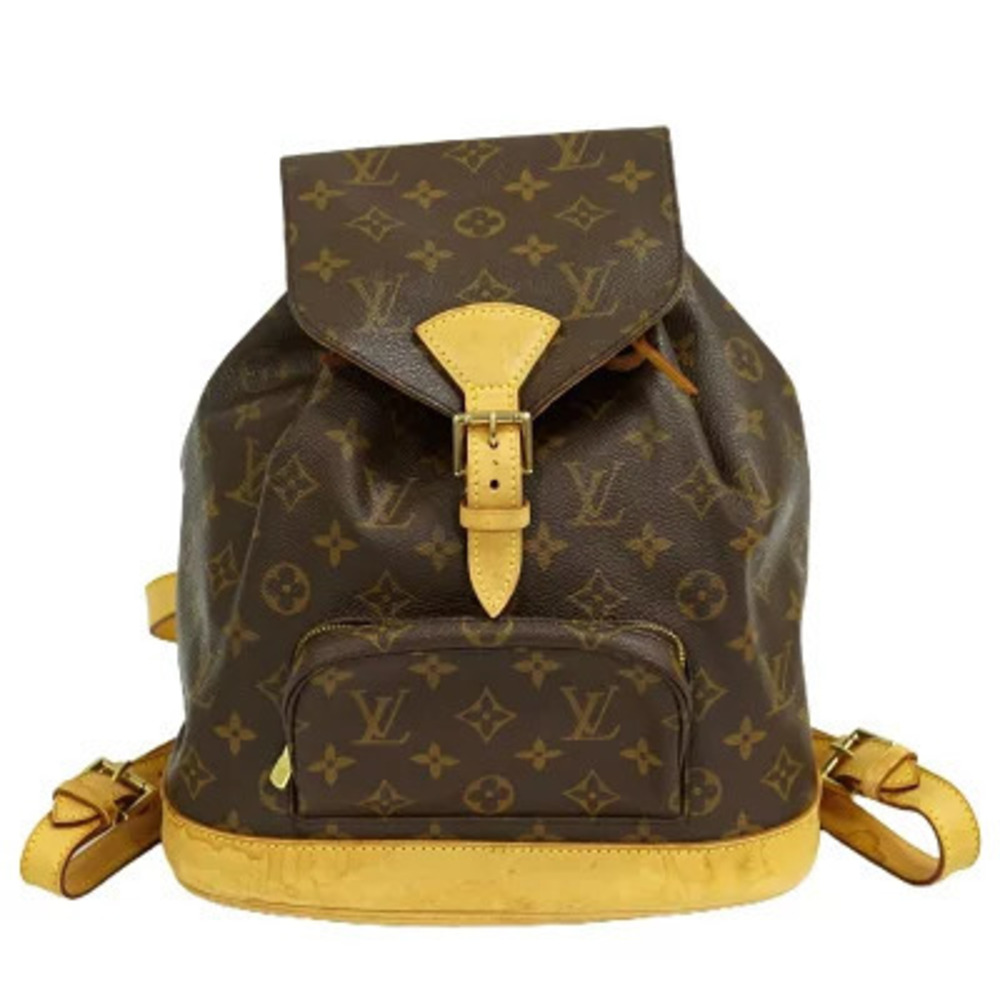 Louis Vuitton LV Montsouris Backpack Rucksack Monogram Canvas Leather Brown